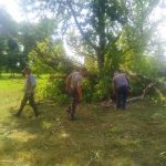 Уборка в парке д. Руденец