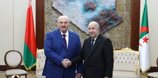 Встреча Лукашенко с Президентом Алжира Теббуном проходит во дворце «Эль-Мурадия»