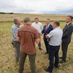 Председатель облисполкома Иван Крупко ознакомился с ходом уборочной кампании в Буда-Кошелевском районе